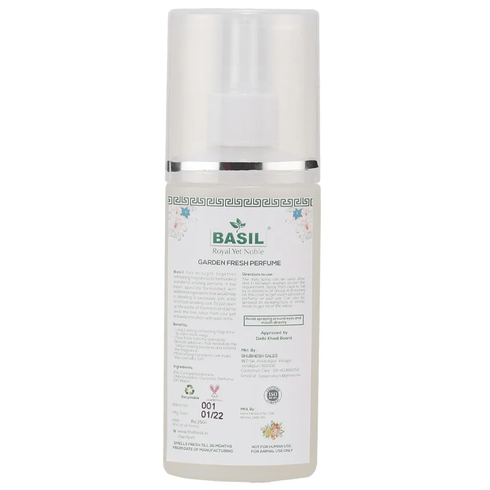 Basil Garden Fresh Perfume Spray for Dogs and Cats