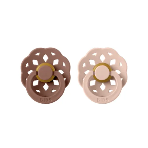 BIBS Boheme Pacifier 2 Pack - Woodchuck/Blush