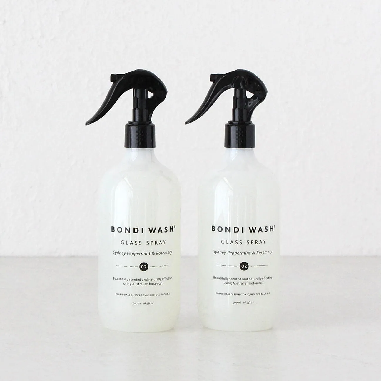 BONDI WASH GLASS SPRAY  |  BUNDLE x 2  |  PEPPERMINT   ROSEMARY