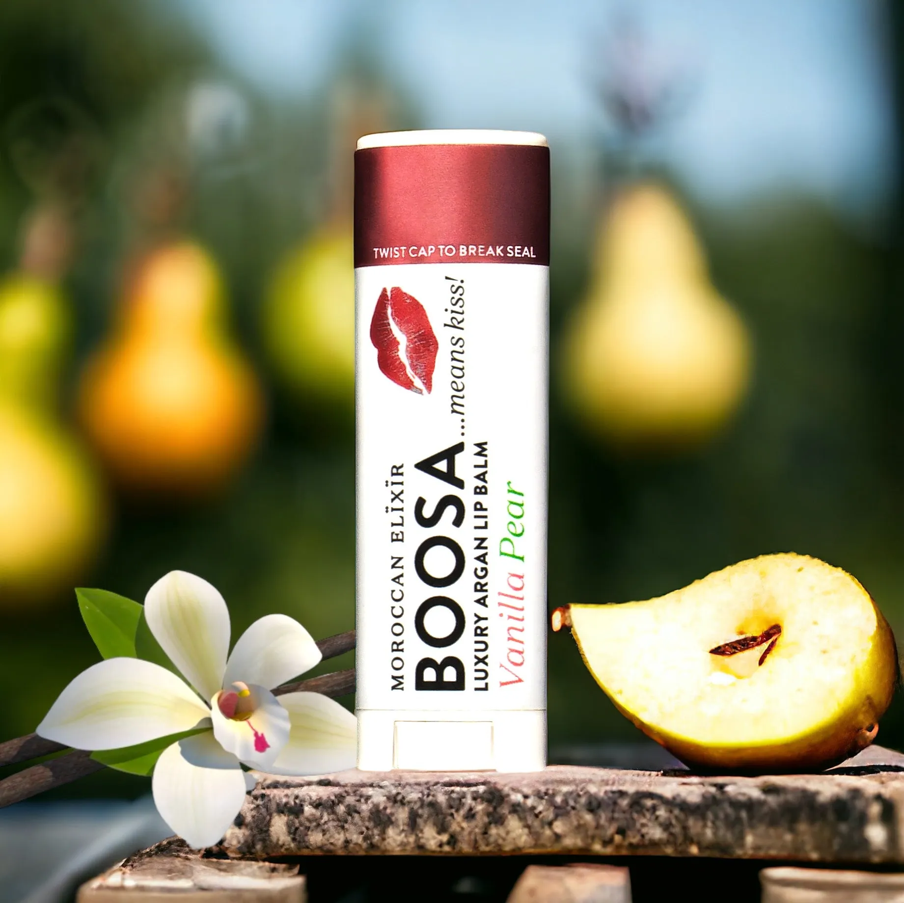 BOOSA Argan Lip Balm  (Vanilla Pear)