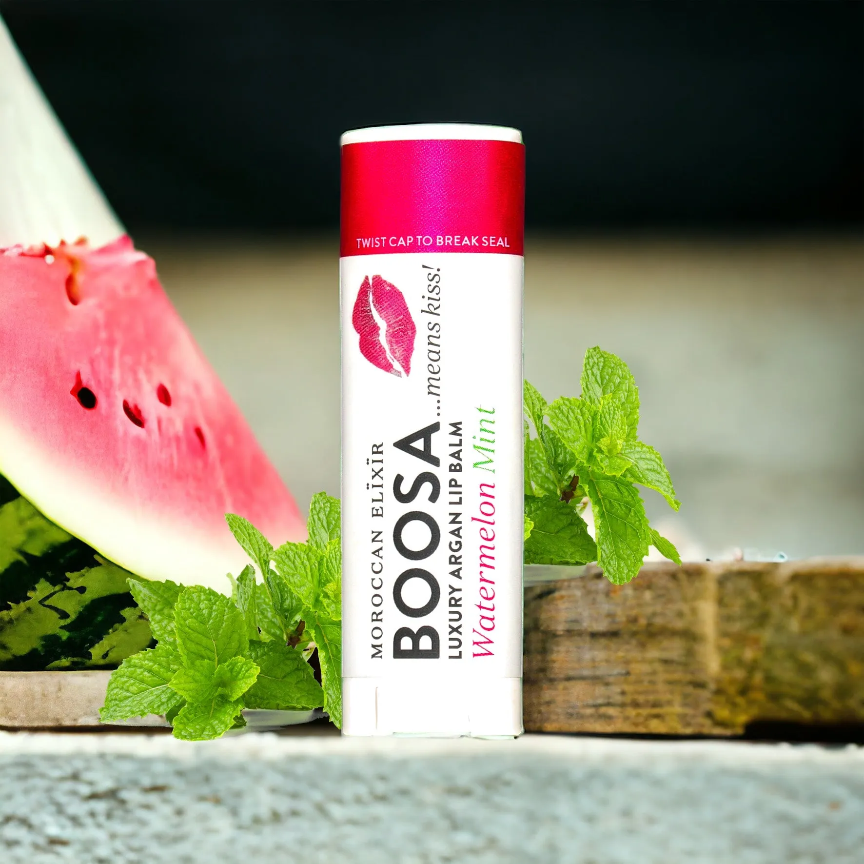 BOOSA Argan Lip Balm   (Watermelon Mint)