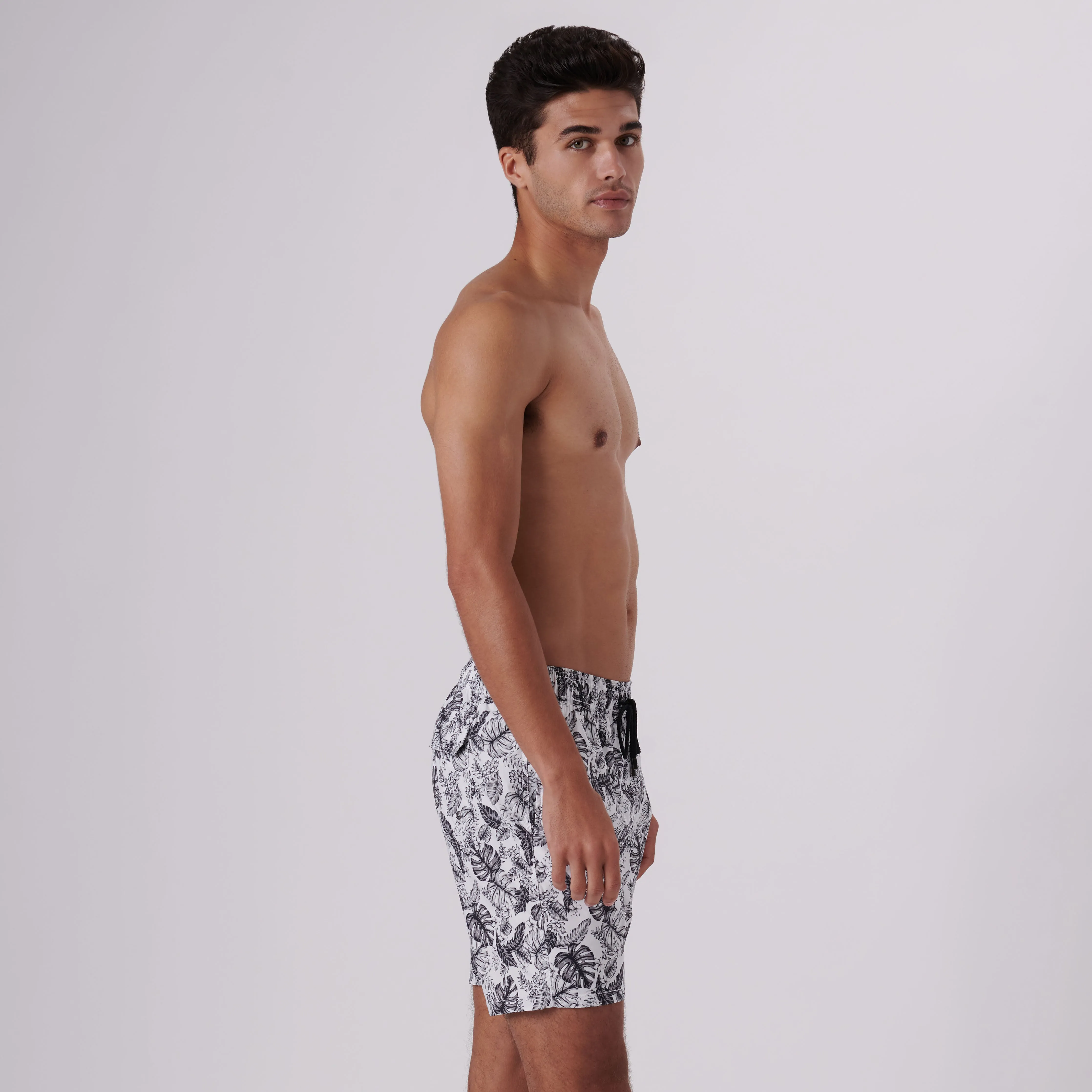 Cosmo Tropical Leaves Swim Trunks