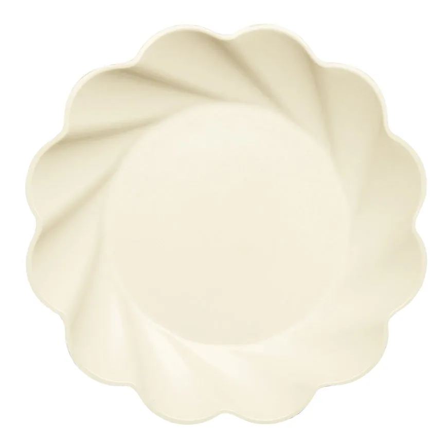 ECO COMPOSTABLE DINNER PLATE CREAM 8PK