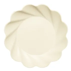 ECO COMPOSTABLE DINNER PLATE CREAM 8PK