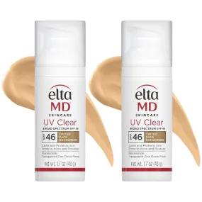 EltaMD UV Clear Tinted SPF 46 Broad-Spectrum DUO ($90 Value)