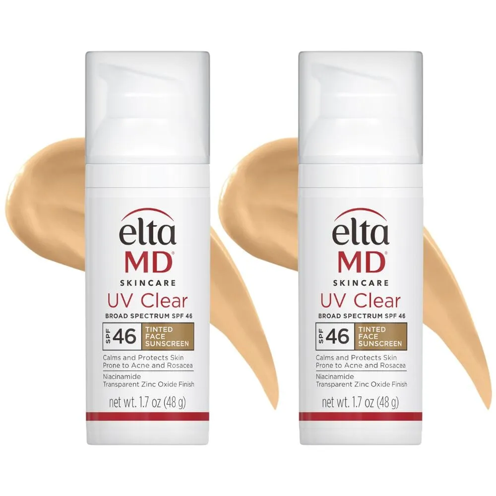 EltaMD UV Clear Tinted SPF 46 Broad-Spectrum DUO ($90 Value)