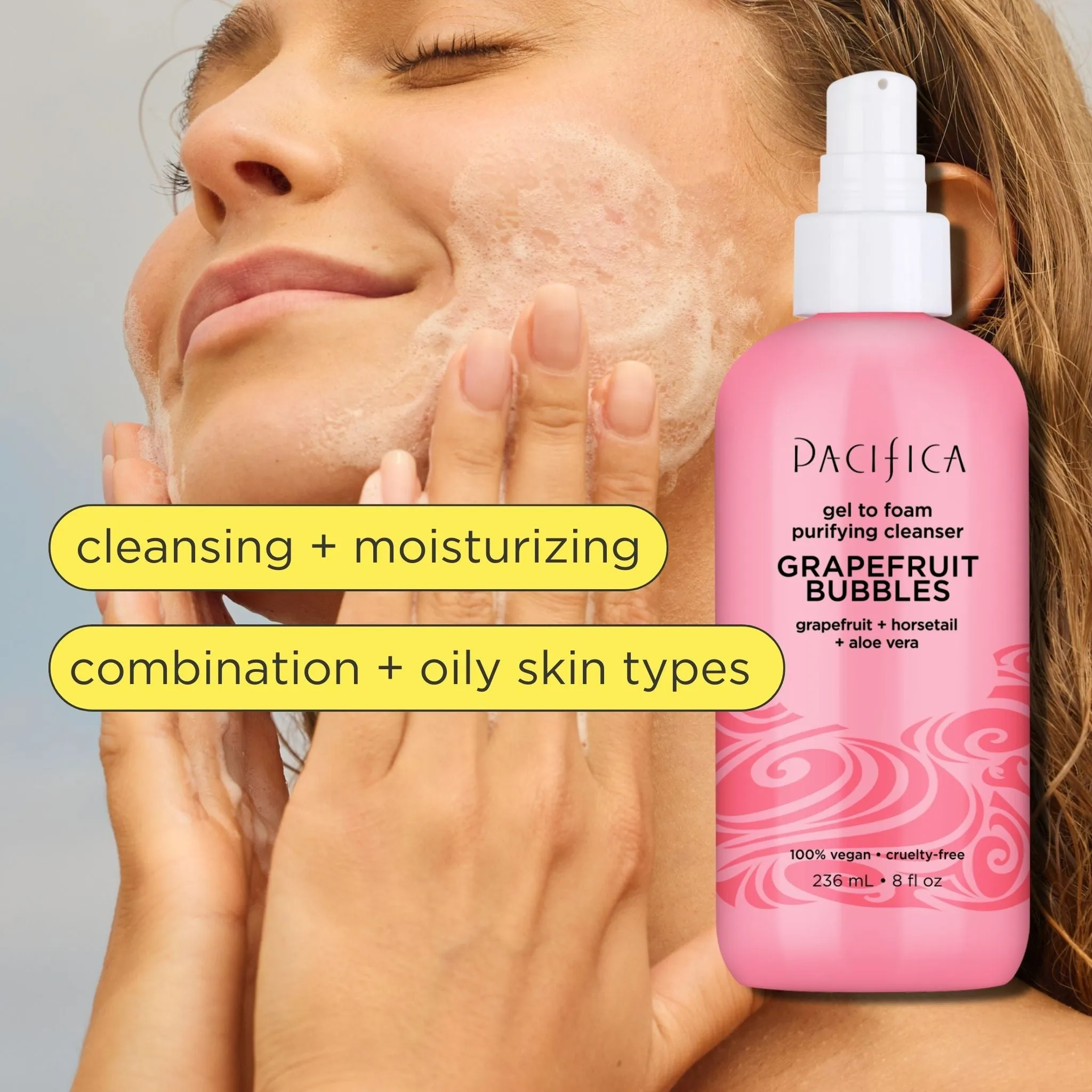 Grapefruit Bubbles Gel to Foam Purifying Cleanser