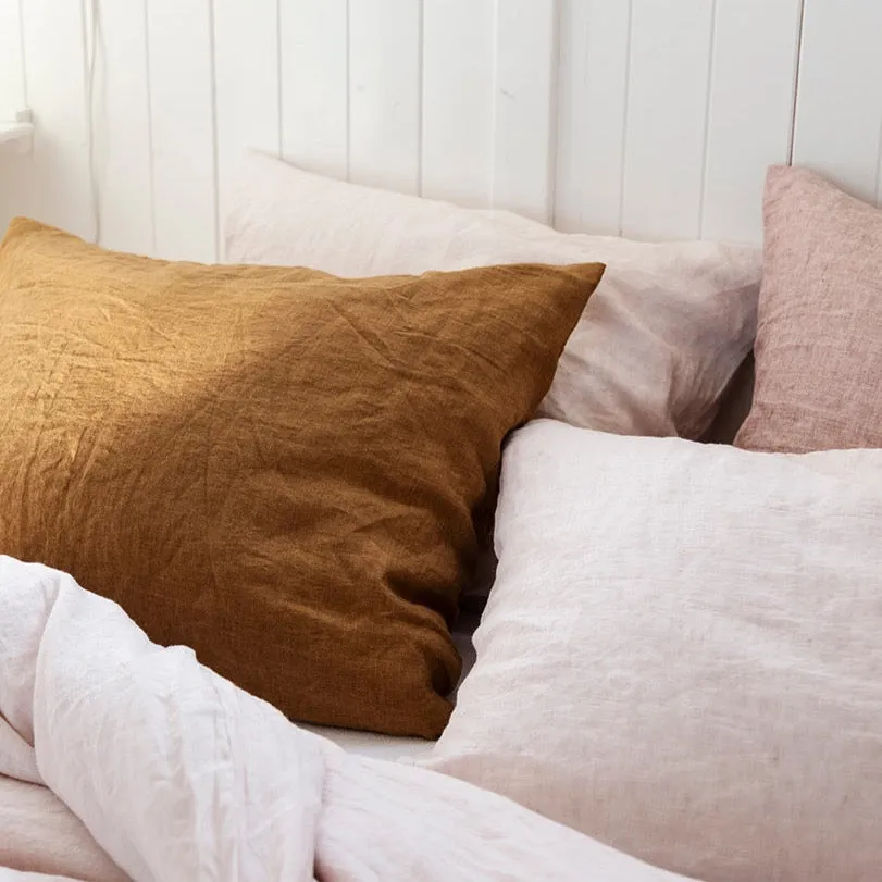 Linen duvet cover blush