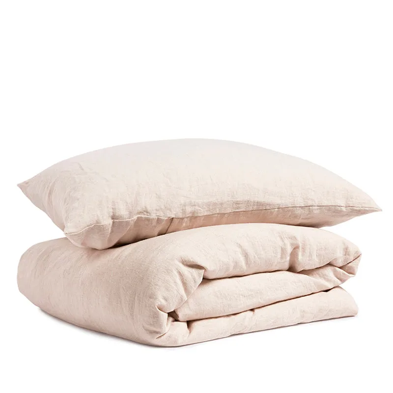 Linen duvet cover blush