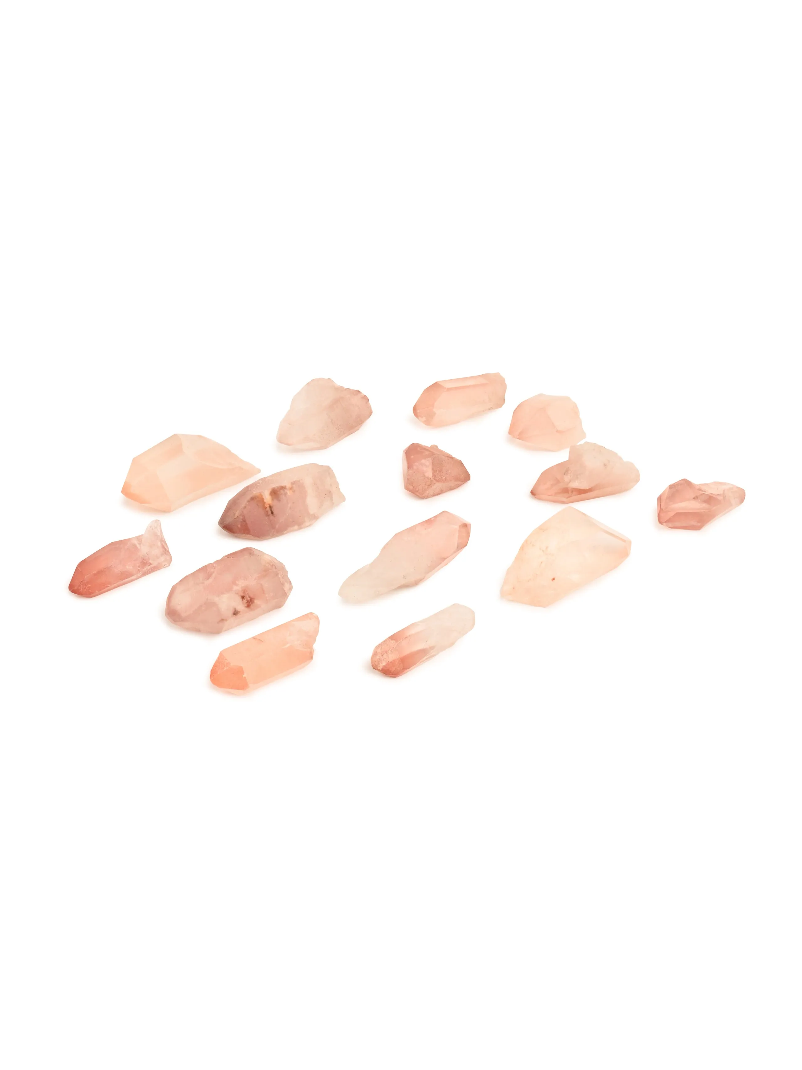 Pink Lemurian Rough Quartz Points