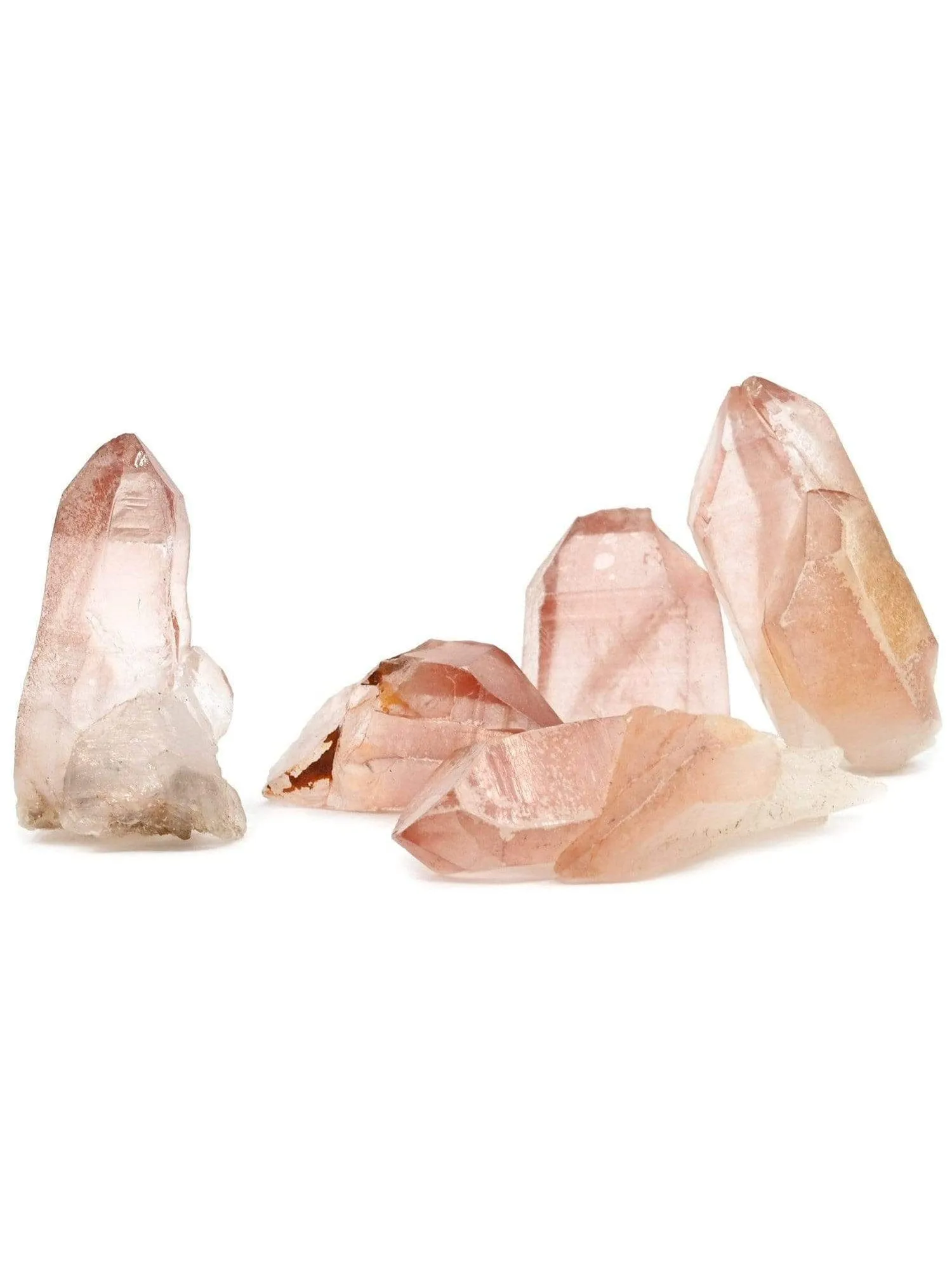 Pink Lemurian Rough Quartz Points