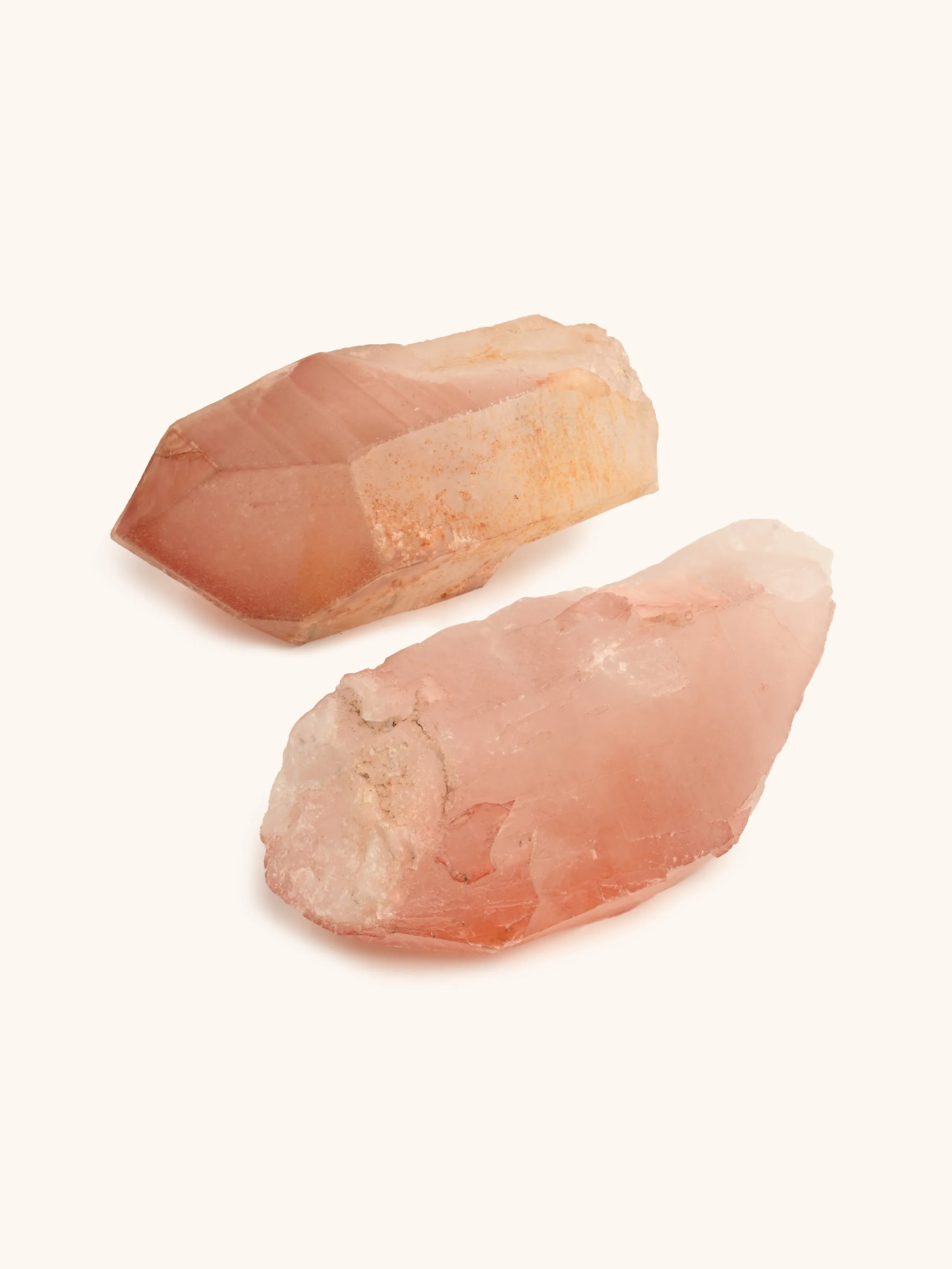 Pink Lemurian Rough Quartz Points