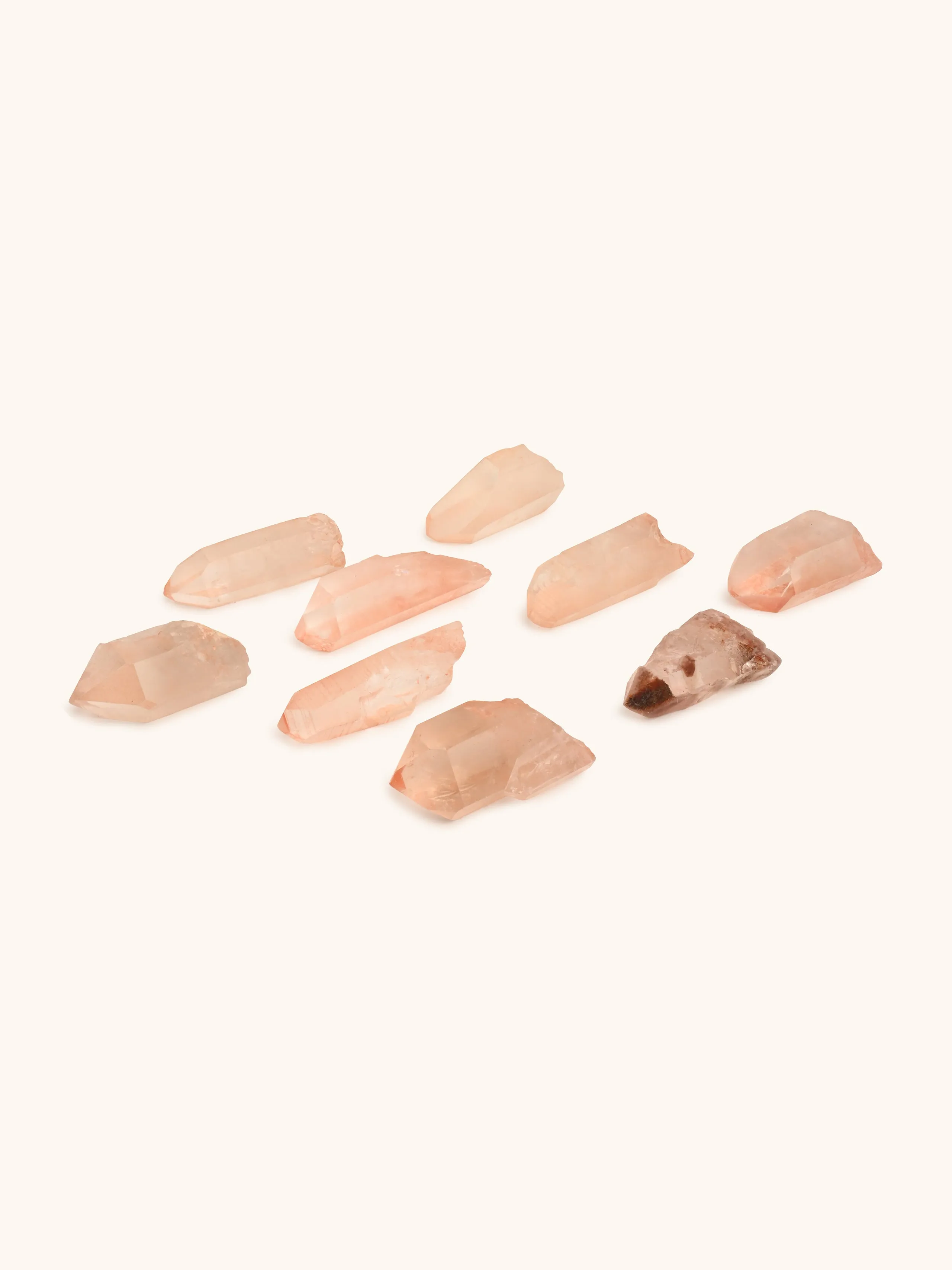 Pink Lemurian Rough Quartz Points