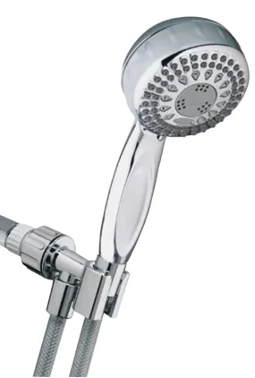 Waterpik PowerSpray  Series TRS-553E Hand Held Shower Head, 1/2 in NPT Connection, 1.8 gpm, 5-Spray Function, Plastic :EA: QUANTITY: 1