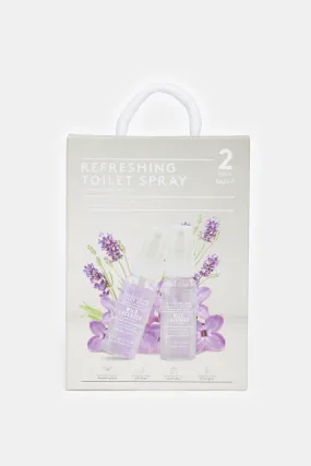 White Printed Toilet Spray Without Alcohol Set (2 Piece)